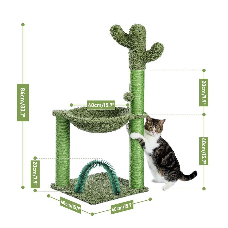 Indoor with Large House Natural Sisal Rope Cactus Cat Tree Condo