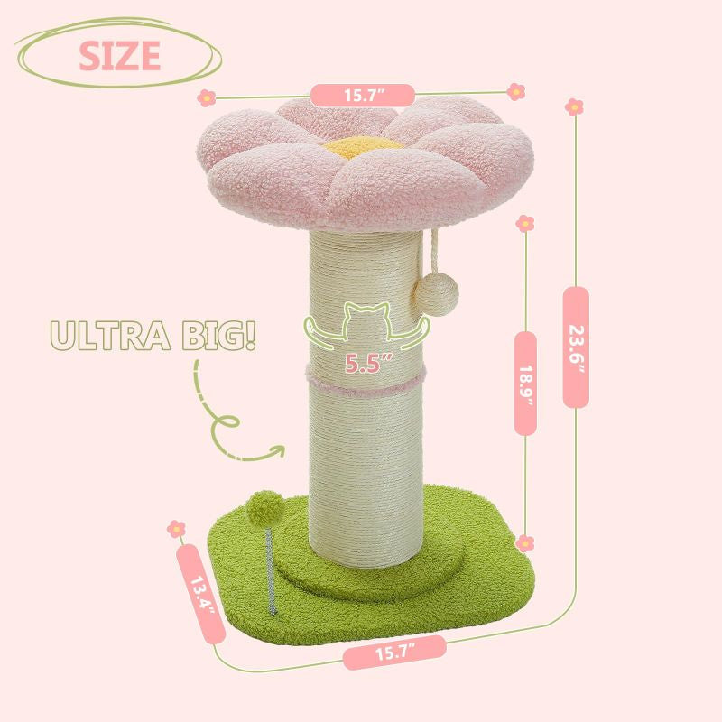 Tall Cat Scratching Post Small Cat Tree for Indoor