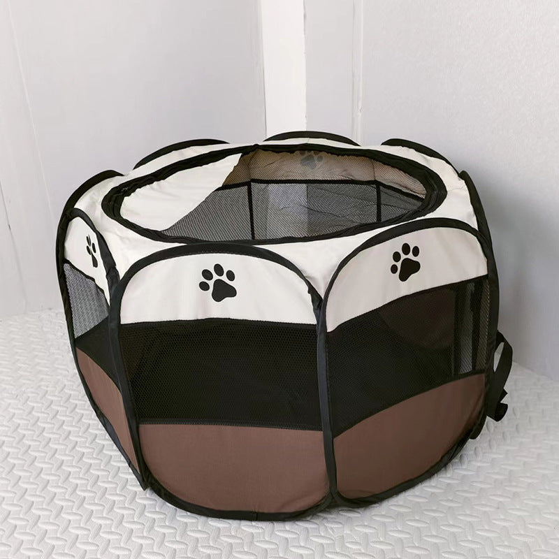 Oxford cloth folding pet tent cat kennel dog kennel cat delivery room indoor pet fence octagonal pet fence