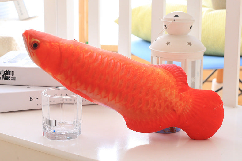 Cat toy;  imitation fish toy;  pet;  plush cat;  mint fish;  cat;  carp toy