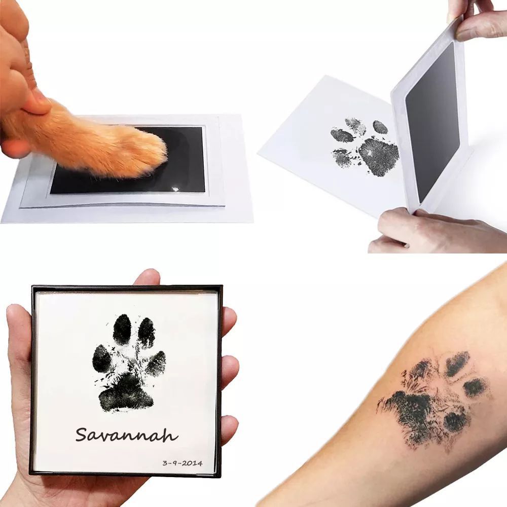 Pet Handprint And Footprint Kit For Dog & Cat; Dog Paw Print Pad Kit; Clean Touch Ink Pad For Pets; 3.7*2.2in