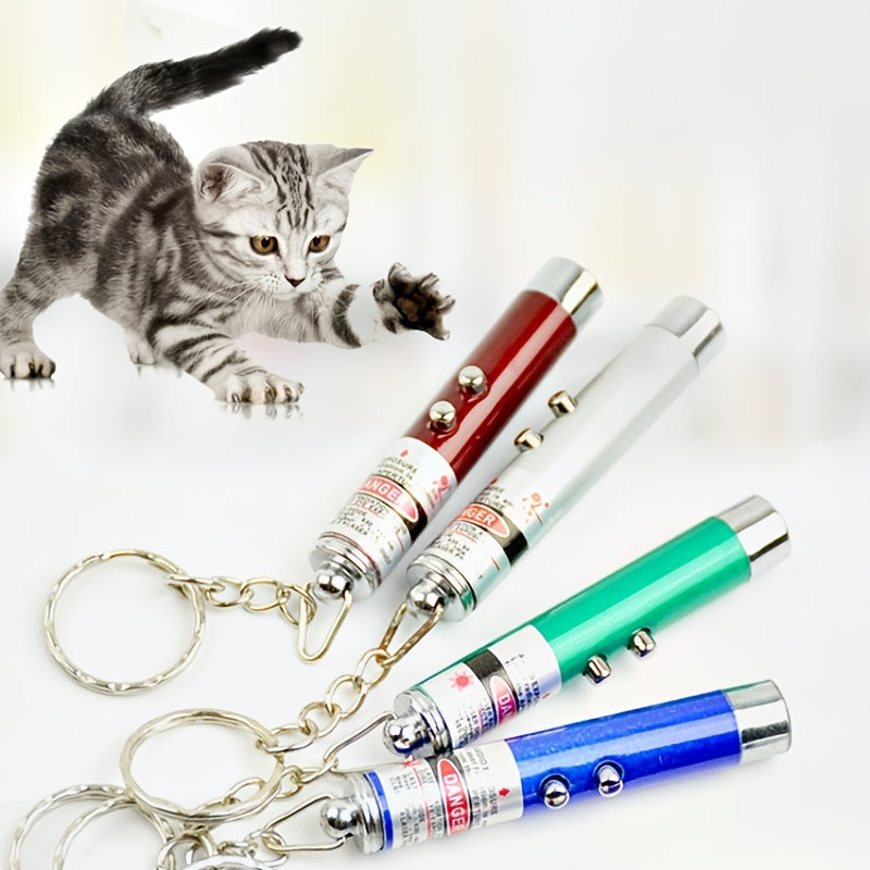 Cat Laser Stick For Dog & Cat; Cat Laser Pointer; Pet Chaser Tease Stick (Includes Battery)