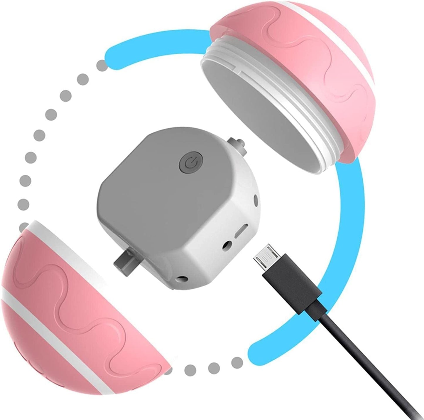 Rolling Ball for Dogs; Pet Dog Mental Stimulation Toys | Made of Natural Rubber; Active Rolling Ball for Dog Puppies and Cats; Happy; Intelligent Interactive Dog Toy