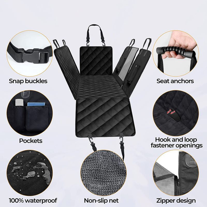 Waterproof Pet Car Seat Cover Protector for Cars/ Trucks/SUVs