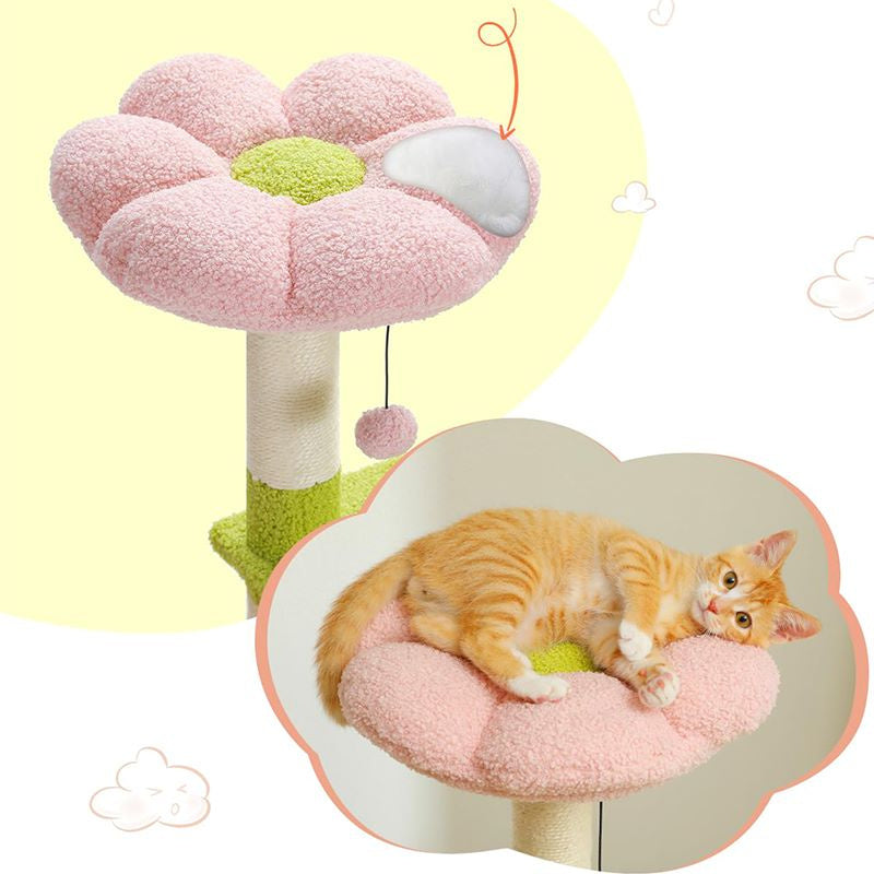 47.2" Multi-Level Cat Tower with Sisal Covered Scratching Posts