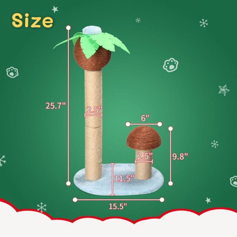 Cat Scratching Post with Natural Sisal Posts for Indoor Cats Game