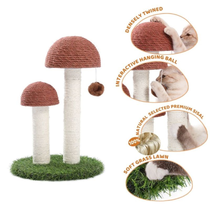 Cat Scratching Post with Natural Sisal Posts for Indoor Cats Game