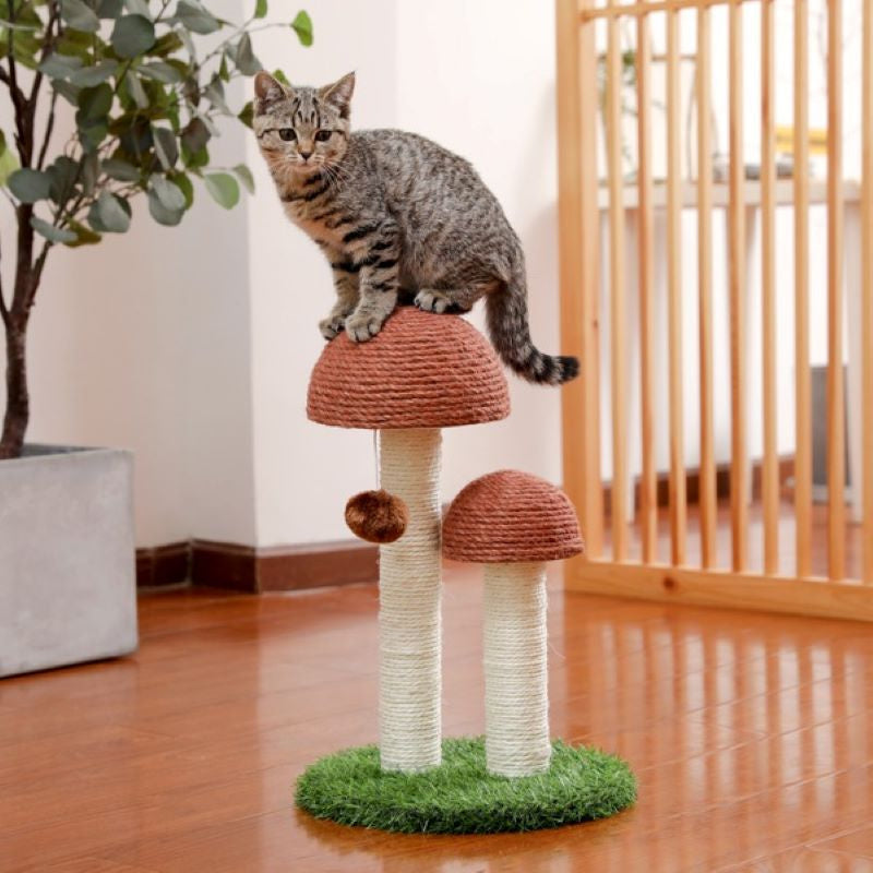 Cat Scratching Post with Natural Sisal Posts for Indoor Cats Game