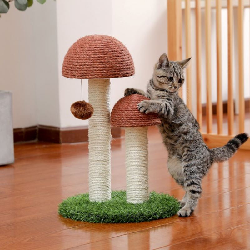 Cat Scratching Post with Natural Sisal Posts for Indoor Cats Game