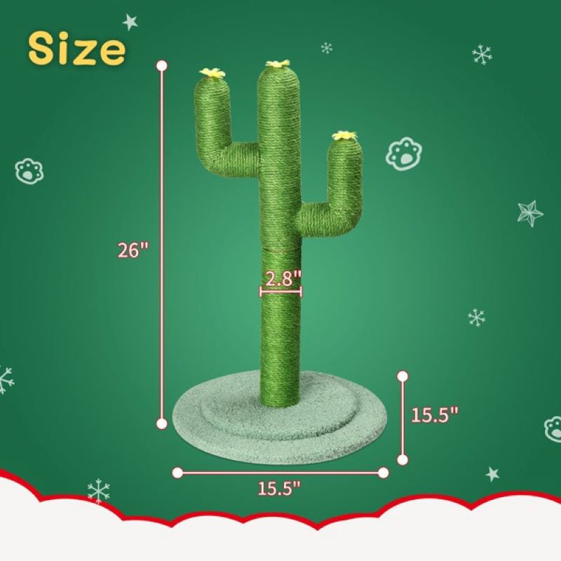 Cat Scratching Post with Natural Sisal Posts for Indoor Cats Game