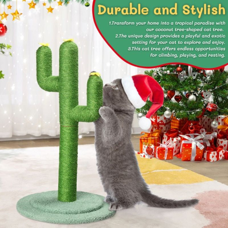Cat Scratching Post with Natural Sisal Posts for Indoor Cats Game