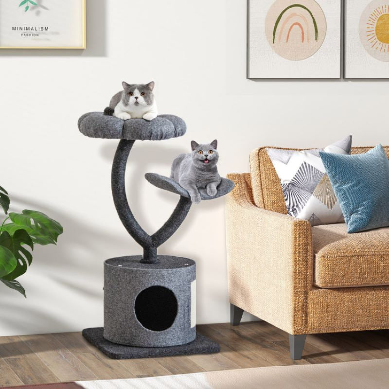 Cute Cat Tree for Indoor Cats with Supporting Frame