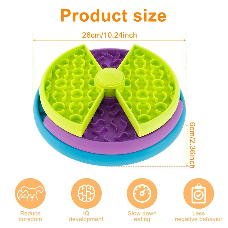 Pet Slow Food Feeder Interactive Toy for Anti Choking Bowl
