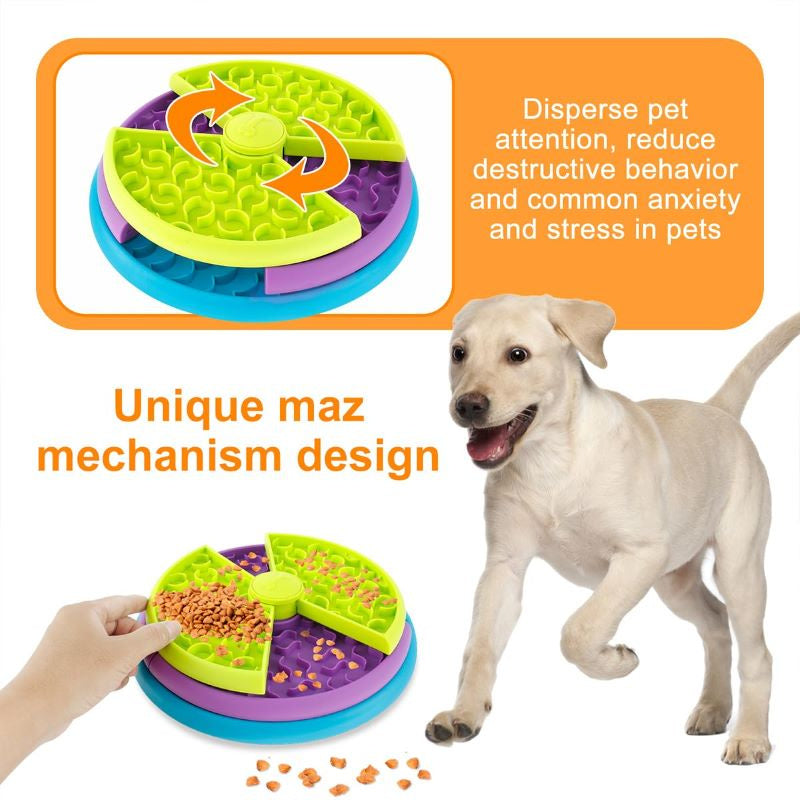 Pet Slow Food Feeder Interactive Toy for Anti Choking Bowl