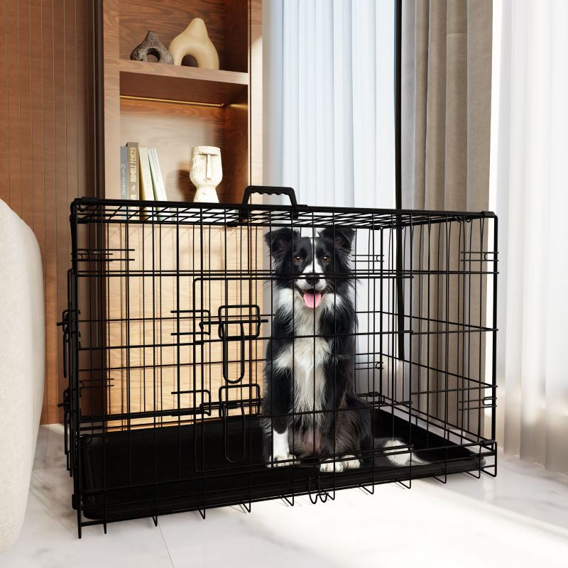 Portable Dog Cage with Divider for Indoor & Outdoor