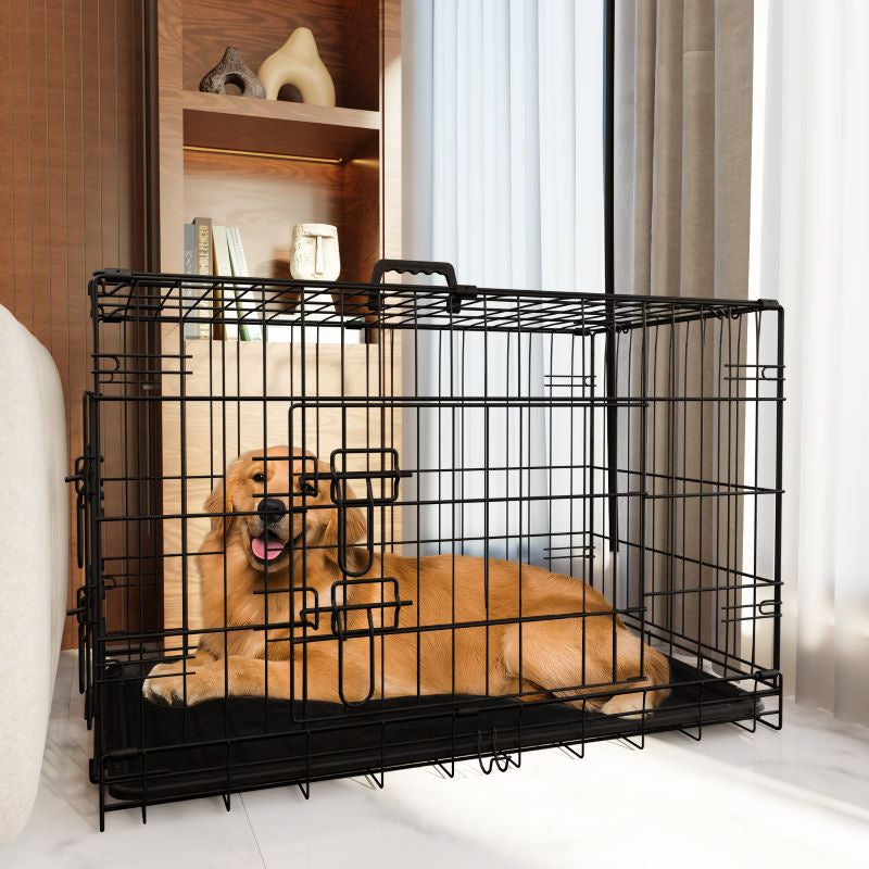 Portable Dog Cage with Divider for Indoor & Outdoor