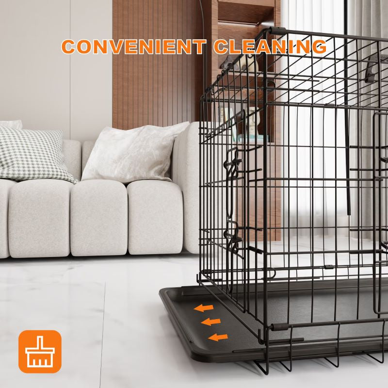 Portable Dog Cage with Divider for Indoor & Outdoor