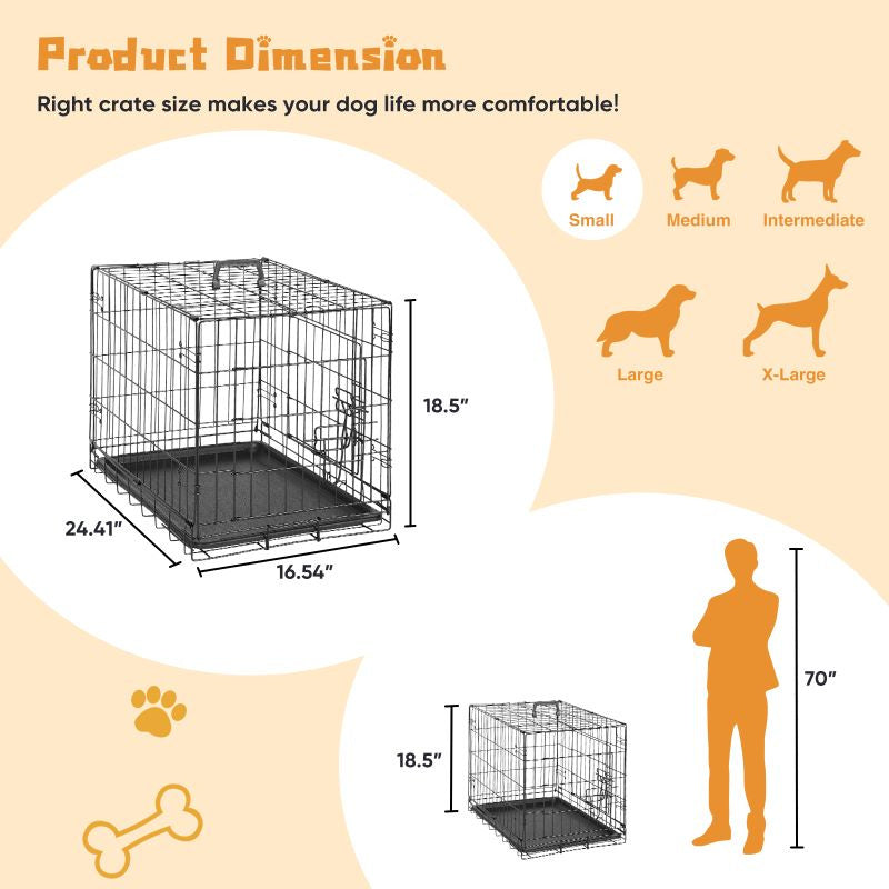 Portable Dog Cage with Divider for Indoor & Outdoor