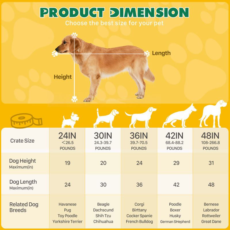 Portable Dog Cage with Divider for Indoor & Outdoor