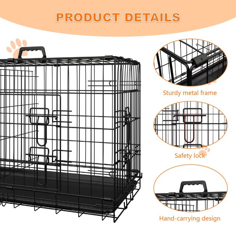 Portable Dog Cage with Divider for Indoor & Outdoor