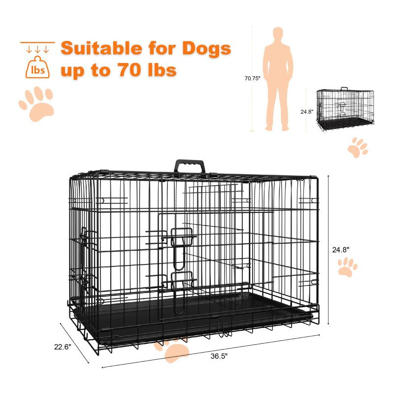 Portable Dog Cage with Divider for Indoor & Outdoor