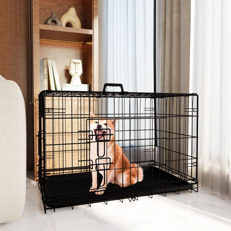 Portable Dog Cage with Divider for Indoor & Outdoor